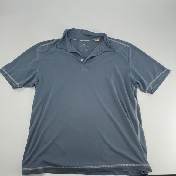 Tommy Bahama Men's Blue Moisture Wicking Polo Shirt Short Sleeve Large L - Picture 1 of 2
